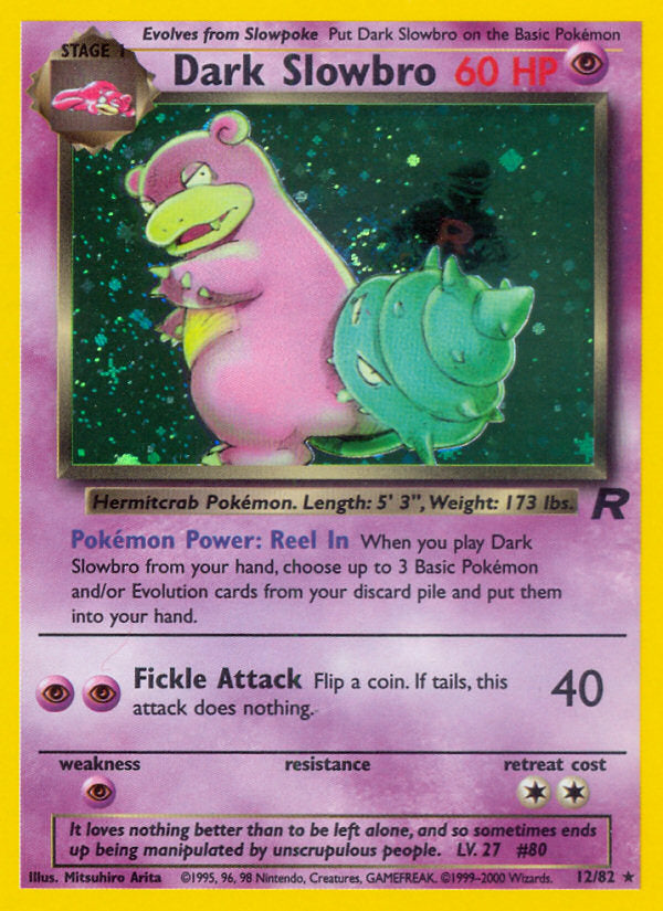 Rocket set Holo Dark Slowbro #12/82 unlimited